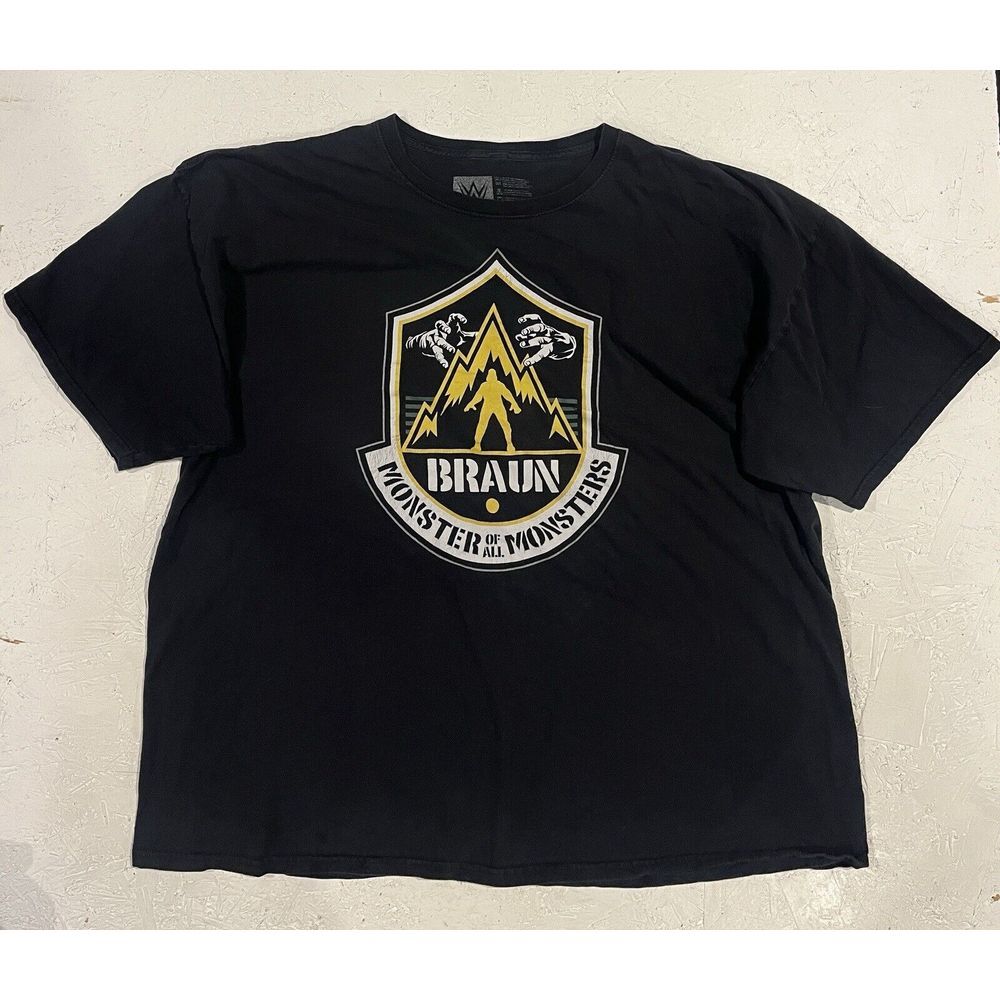 WWE Authentic Shirt Mens 3XL Black Braun Strowman Monster of All Monsters